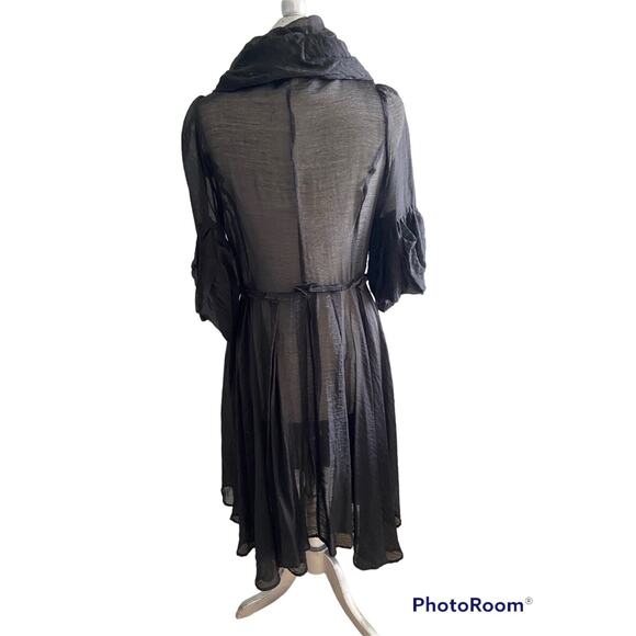 Design Today’s sheer double breasted black dress, Small - Picture 2 of 5